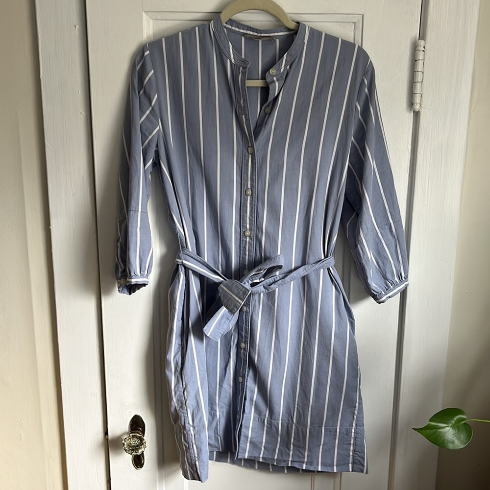 EVERLANE Collarless Shirt Dress